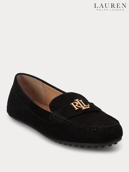 Lauren Ralph Lauren Black Barnsbury Suede Loafers (H40715) | £139