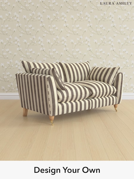 Orla Stripe/Dark Truffle Natural Casterton By Laura Ashley (H40791) | £1,375