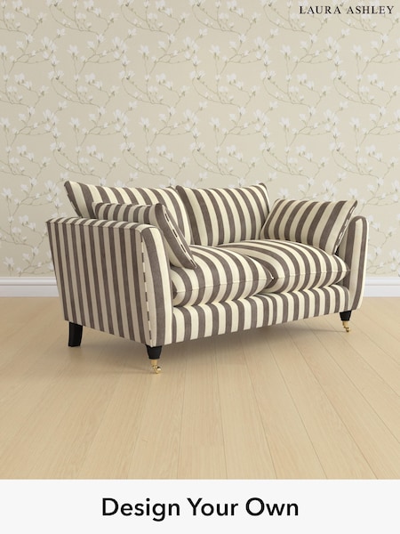 Orla Stripe/Dark Truffle Natural Casterton By Laura Ashley (H40791) | £1,375