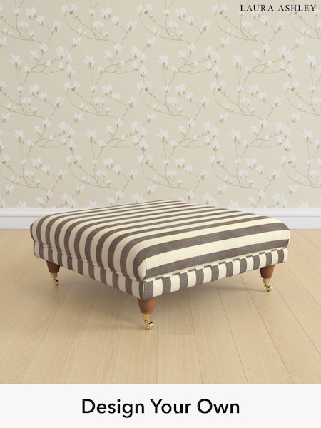 Orla Stripe/Dark Truffle Natural Gloucester By Laura Ashley (H40851) | £650