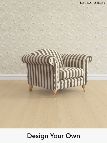 Orla Stripe/Dark Truffle Natural Gloucester By Laura Ashley (H40851) | £950