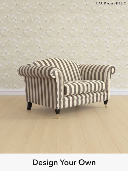 Orla Stripe/Dark Truffle Natural Gloucester By Laura Ashley (H40851) | £1,275