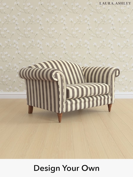 Orla Stripe/Dark Truffle Natural Gloucester By Laura Ashley (H40851) | £1,275