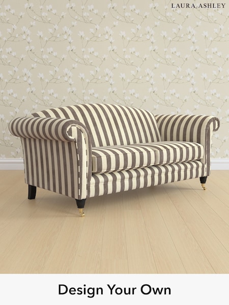 Orla Stripe/Dark Truffle Natural Gloucester By Laura Ashley (H40851) | £1,475