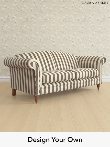 Orla Stripe/Dark Truffle Natural Gloucester By Laura Ashley (H40851) | £1,575