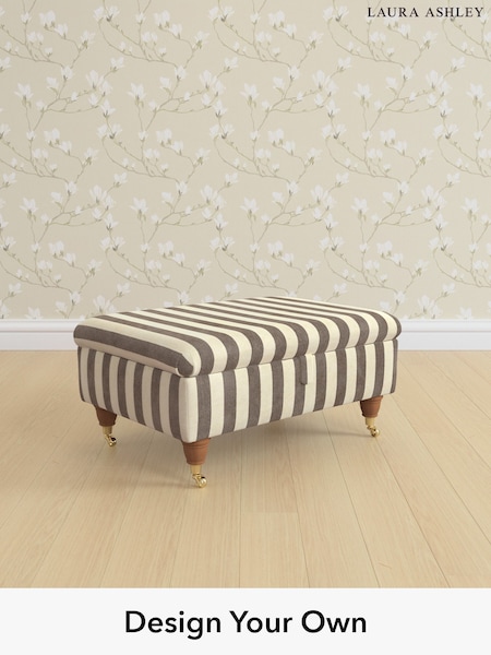 Orla Stripe/Dark Truffle Natural Kingston By Laura Ashley (H40852) | £625
