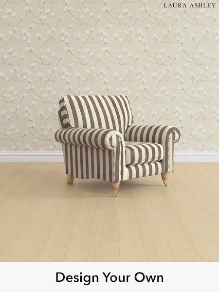 Orla Stripe/Dark Truffle Natural Kingston By Laura Ashley (H40852) | £975