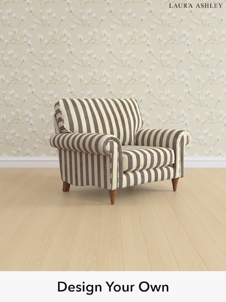 Orla Stripe/Dark Truffle Natural Kingston By Laura Ashley (H40852) | £1,075