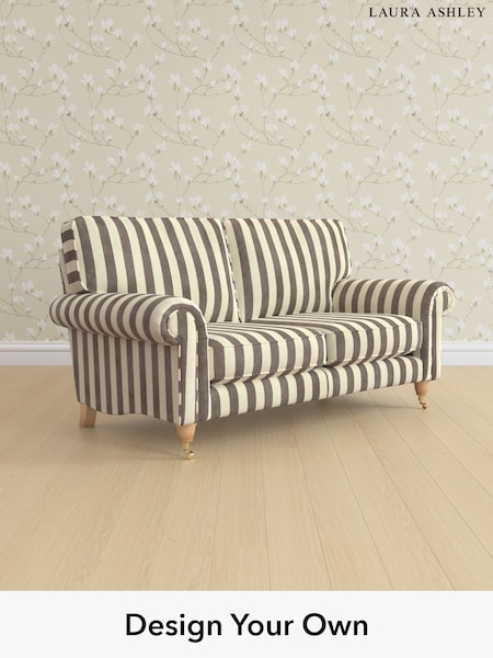 Orla Stripe/Dark Truffle Natural Kingston By Laura Ashley (H40852) | £1,375