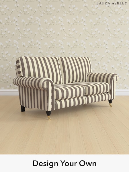 Orla Stripe/Dark Truffle Natural Kingston By Laura Ashley (H40852) | £1,375