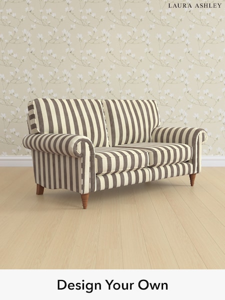 Orla Stripe/Dark Truffle Natural Kingston By Laura Ashley (H40852) | £1,375