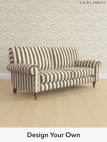 Orla Stripe/Dark Truffle Natural Kingston By Laura Ashley (H40852) | £1,475