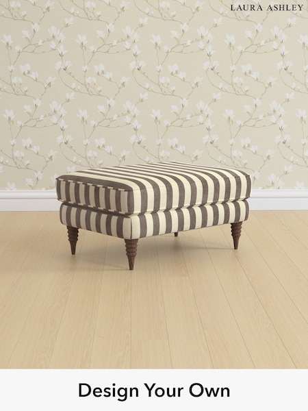 Orla Stripe/Dark Truffle Natural Lynden By Laura Ashley (H40864) | £600
