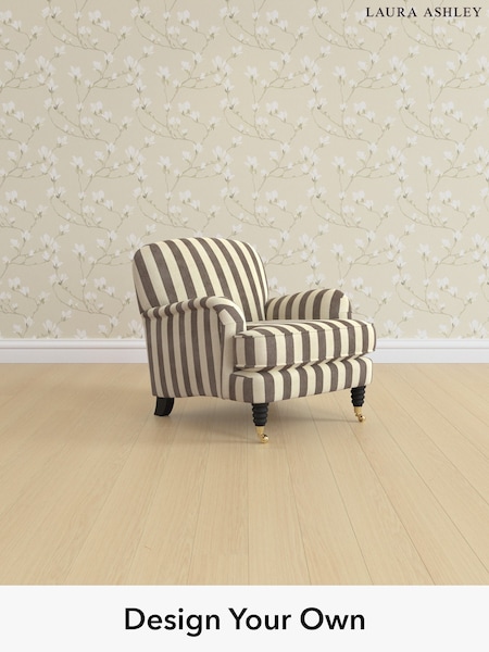 Orla Stripe/Dark Truffle Natural Lynden By Laura Ashley (H40864) | £950