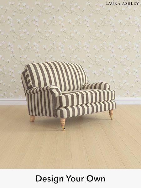 Orla Stripe/Dark Truffle Natural Lynden By Laura Ashley (H40864) | £1,075