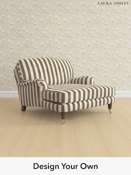 Orla Stripe/Dark Truffle Natural Lynden By Laura Ashley (H40864) | £1,275