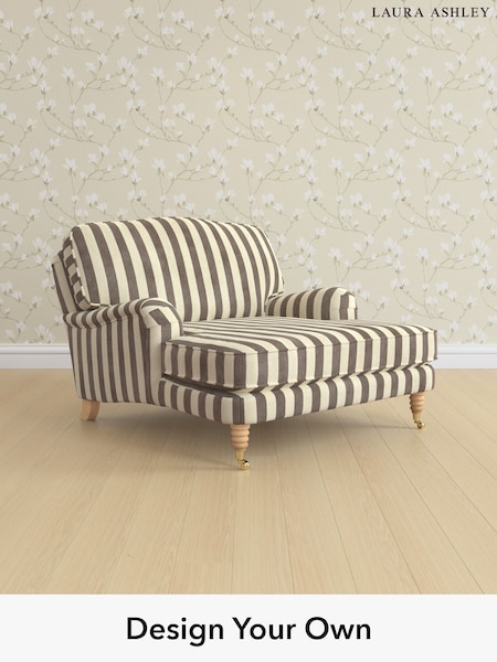 Orla Stripe/Dark Truffle Natural Lynden By Laura Ashley (H40864) | £1,275