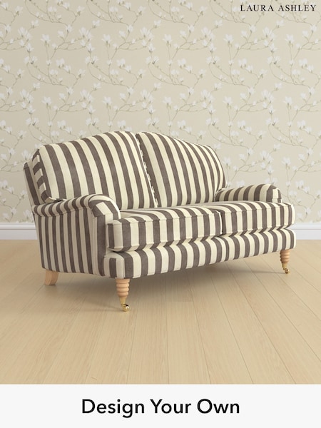 Orla Stripe/Dark Truffle Natural Lynden By Laura Ashley (H40864) | £1,325