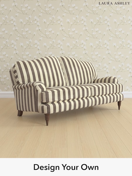 Orla Stripe/Dark Truffle Natural Lynden By Laura Ashley (H40864) | £1,425