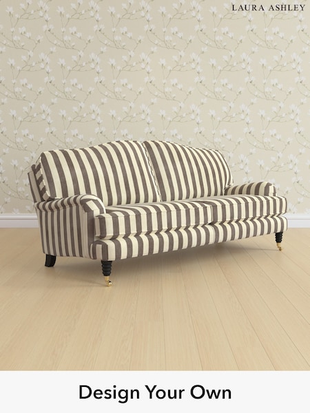 Orla Stripe/Dark Truffle Natural Lynden By Laura Ashley (H40864) | £1,525