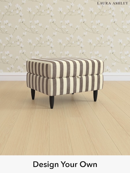 Orla Stripe/Dark Truffle Natural Radcliffe By Laura Ashley (H40895) | £550