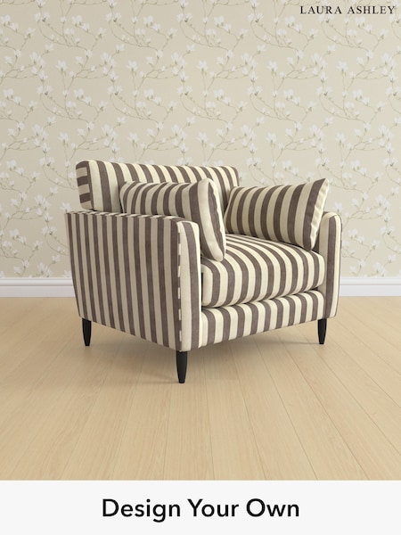 Orla Stripe/Dark Truffle Natural Radcliffe By Laura Ashley (H40895) | £1,225