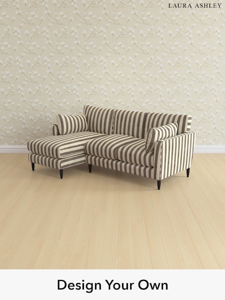 Orla Stripe/Dark Truffle Natural Radcliffe By Laura Ashley (H40895) | £2,675