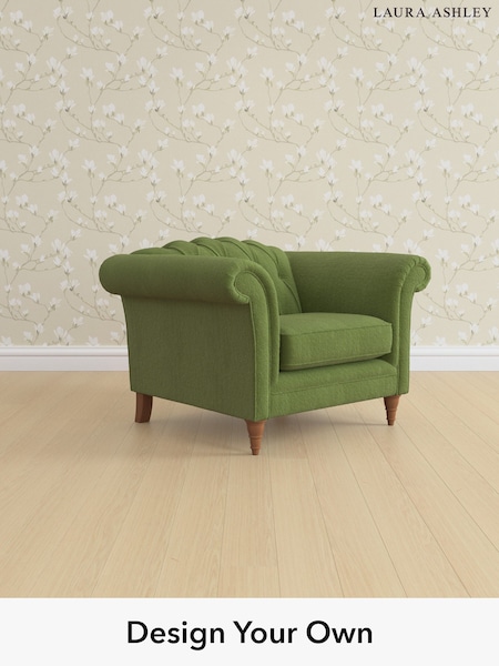 Tichwell/Olive Green Gloucester Button Back By Laura Ashley (H40962) | £900