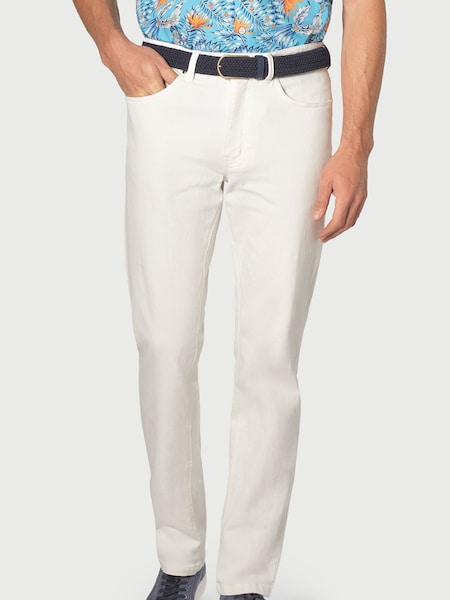 Brook Taverner White 5 Pocket Denim Jeans (H41027) | £60