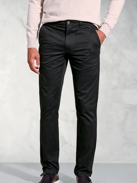Brook Taverner Black Stretch Trousers (H41052) | £50