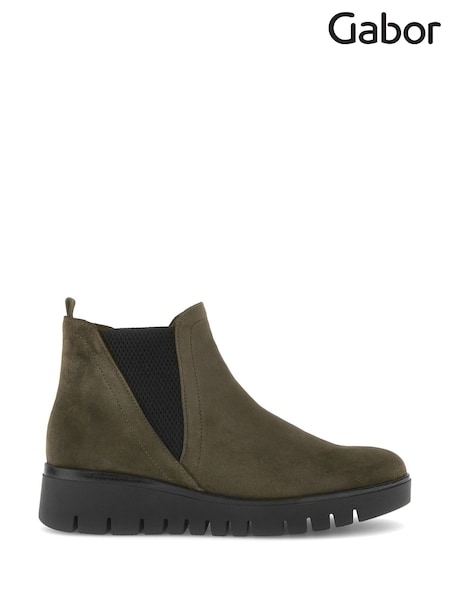 Gabor Green Dublin Suede Boots (H41118) | £110