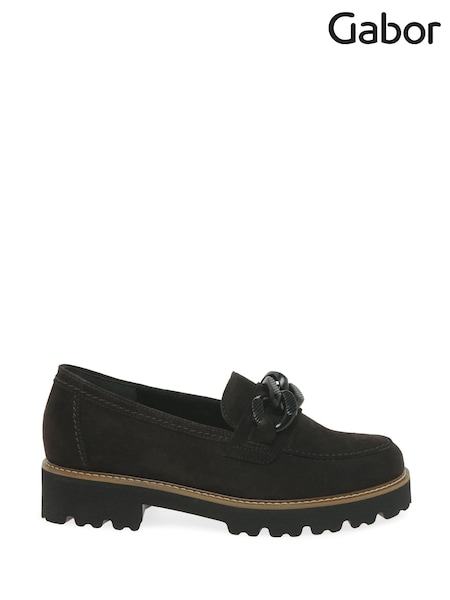 Gabor Squeeze Suede Brown Shoes (H41121) | £125