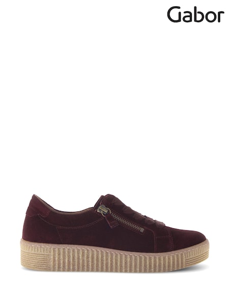 Gabor Purple Wisdom Suede Trainers (H41125) | £95