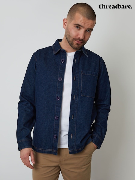 Threadbare Blue Denim Shacket (H41156) | £30