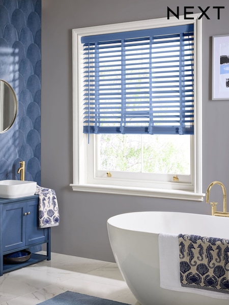 Navy Blue Hampshire 50mm Slat Venetian Blinds (H41168) | £40 - £100
