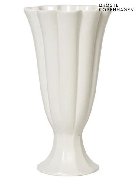 Broste Copenhagen Cream Heli Vase (H41235) | £45