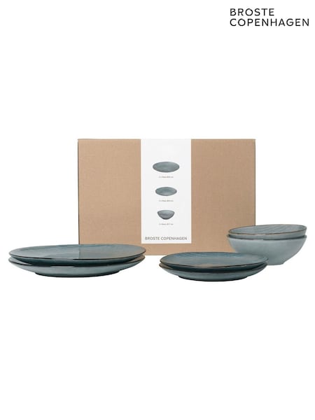 Broste Copenhagen Soft Blue Nordic Sea Dinner Set for Two (H41236) | £99