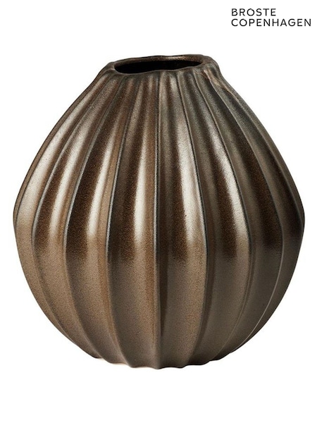 Broste Copenhagen Antique Brown Wide Large Vase (H41242) | £95