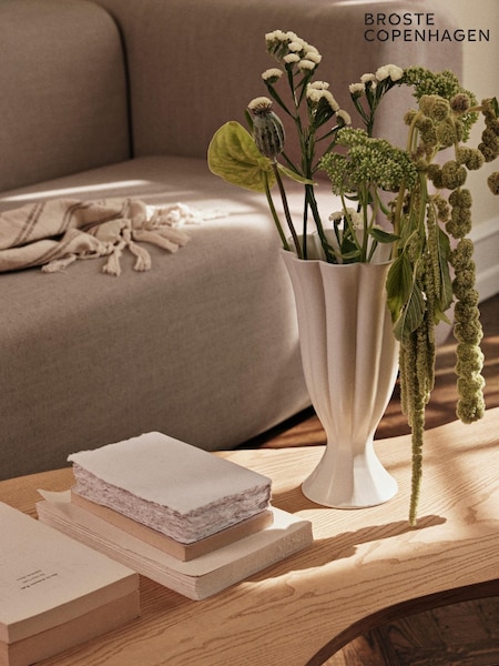 Broste Copenhagen Cream Heli Vase (H41249) | £59
