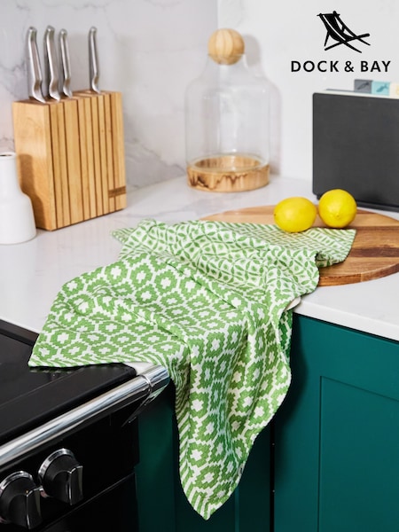 Dock & Bay Green Tea Towel Quick Dry Kitchen and Dish Towel (H41275) | £14