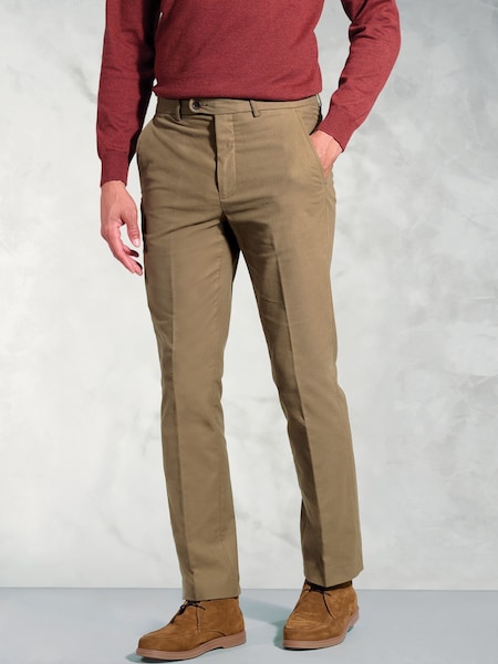 Brook Taverner Brown Moleskin Trousers (H41328) | £69
