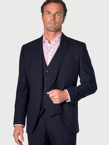 Brook Taverner Blue Wool Blend Suit Jacket (H41331) | £149