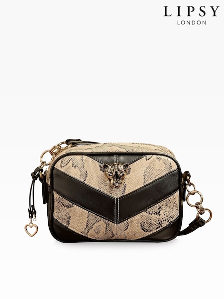 Lipsy Snake Print Boxy Cross-Body Bag (H41602) | £35