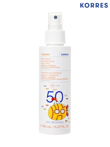 Korres Yoghurt Kids Sunscreen Spray Body + Face SPF50 150ml (H41750) | £28