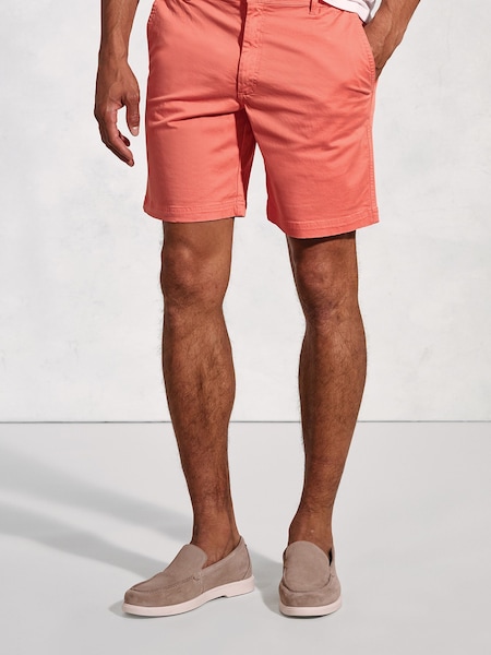 Brook Taverner Orange Garment Dyed Casual Shorts (H41757) | £40