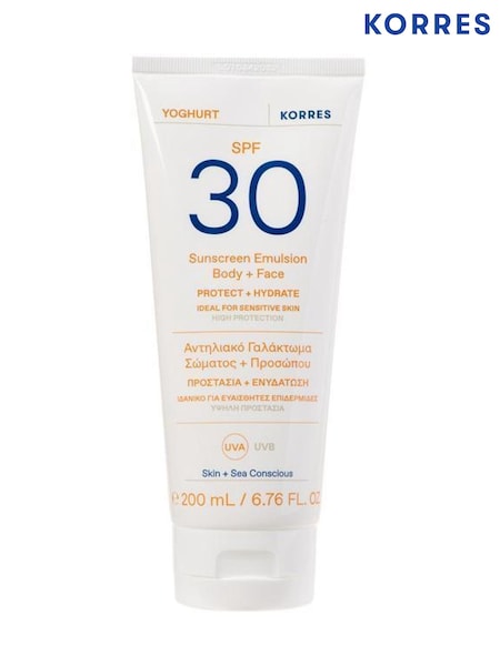 Korres Yoghurt Sunscreen Emulsion Body + Face SPF30 200ml (H41759) | £35