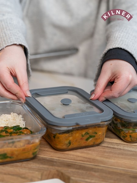 Kilner Set of 3 Clear Fresh Storage 0.63L (H41765) | £35
