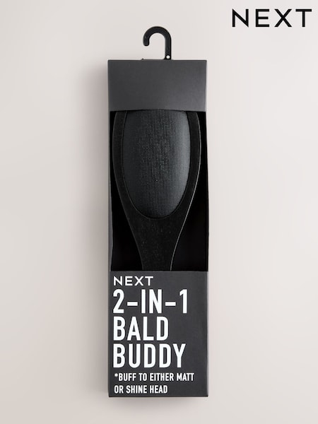 Black Buff Or Shine Your Scalp 2-in-1 Bald Buddy Brush (H41796) | £12