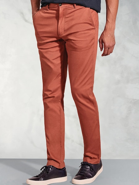 Brook Taverner Red Textured Stretch Trousers (H41804) | £50