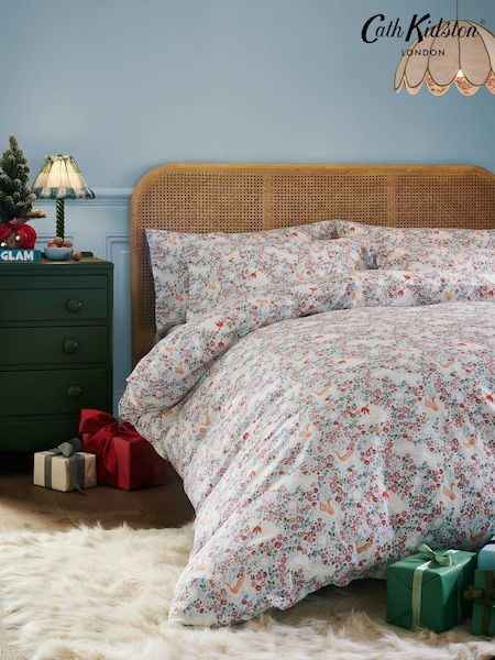 Cath Kidston Blue Christmas Polar Ditsy Duvet Cover and Pillowcase Set (H41809) | £35 - £60